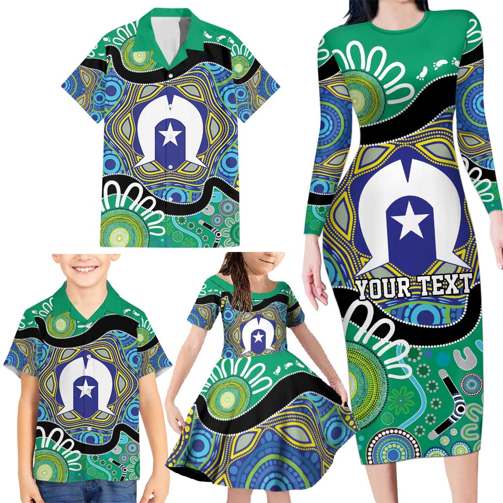 Torres Strait Islander Heal Country Personalised Family Matching Long Sleeve Bodycon Dress and Hawaiian Shirt