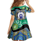 Torres Strait Islander Heal Country Personalised Family Matching Long Sleeve Bodycon Dress and Hawaiian Shirt
