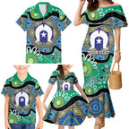 Torres Strait Islander Heal Country Personalised Family Matching Mermaid Dress and Hawaiian Shirt