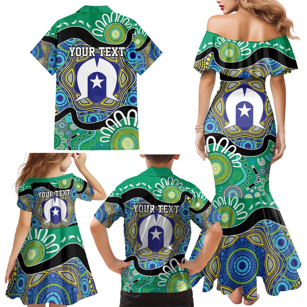 Torres Strait Islander Heal Country Personalised Family Matching Mermaid Dress and Hawaiian Shirt