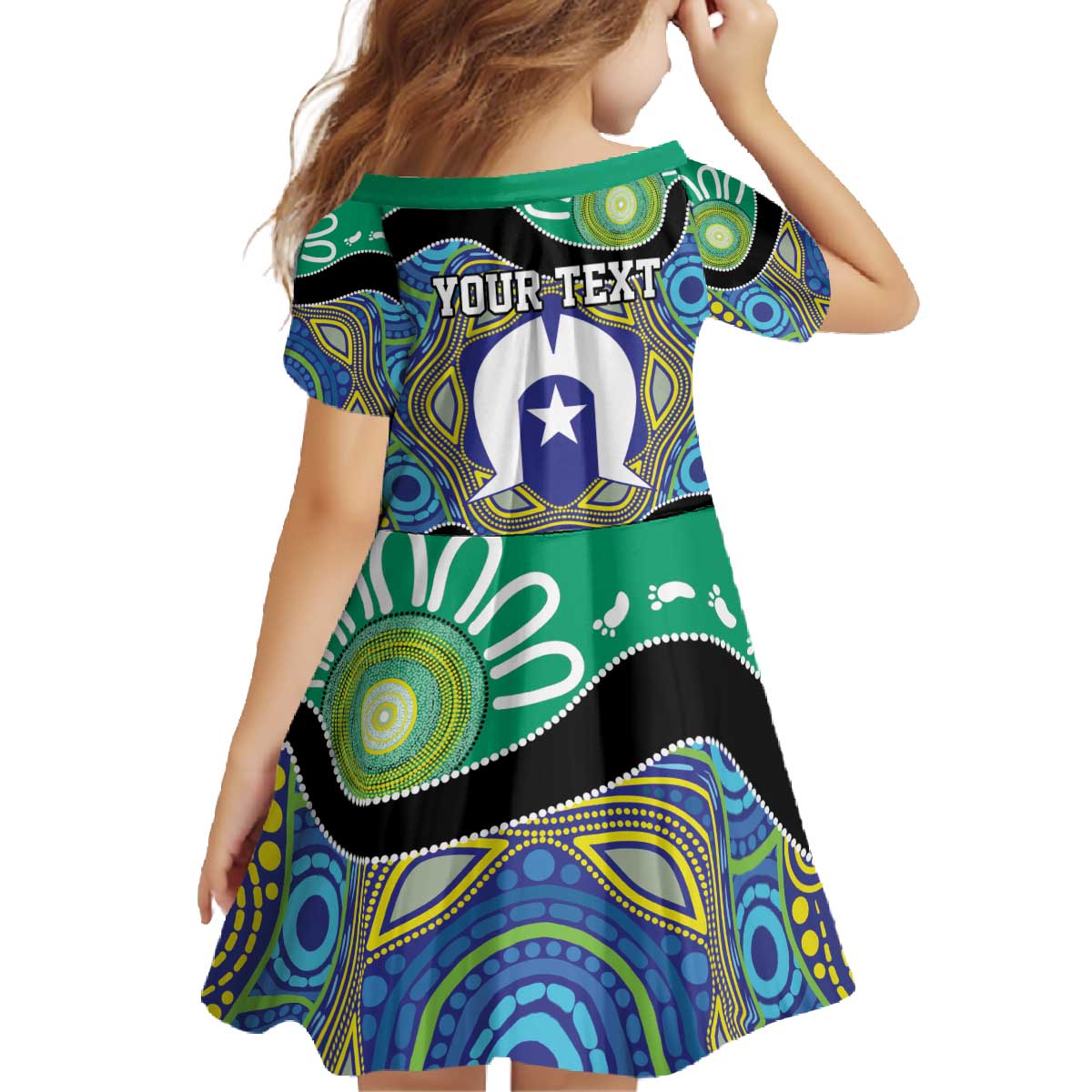 Torres Strait Islander Heal Country Personalised Family Matching Off The Shoulder Long Sleeve Dress and Hawaiian Shirt