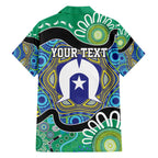 Torres Strait Islander Heal Country Personalised Family Matching Off The Shoulder Long Sleeve Dress and Hawaiian Shirt