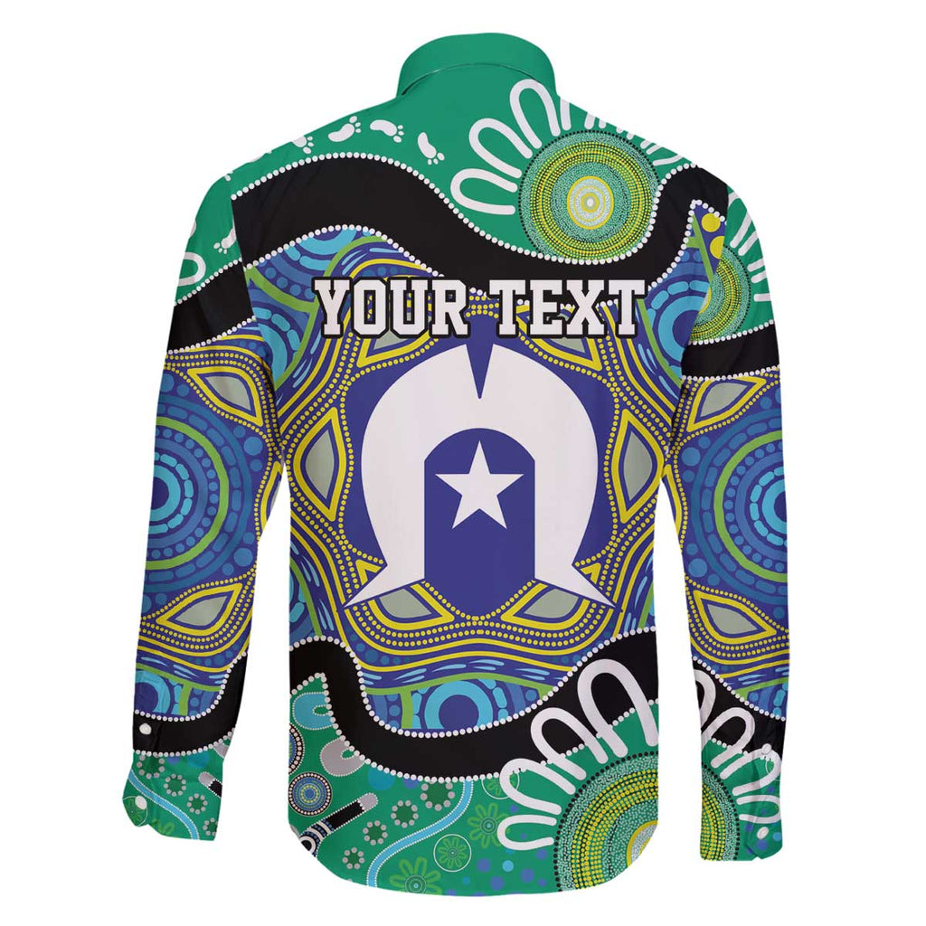 Torres Strait Islander Heal Country Personalised Family Matching Off The Shoulder Long Sleeve Dress and Hawaiian Shirt