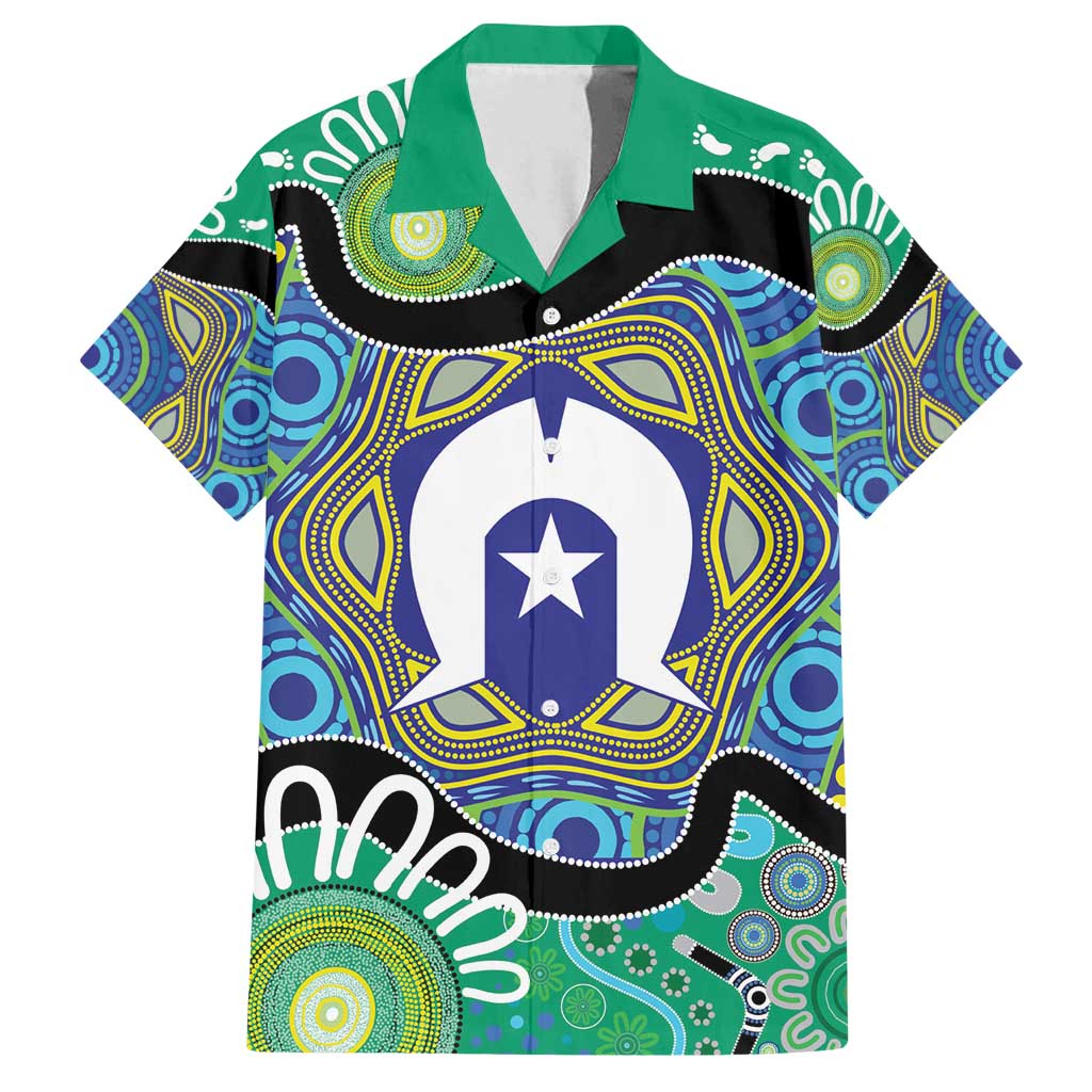 Torres Strait Islander Heal Country Personalised Family Matching Off Shoulder Maxi Dress and Hawaiian Shirt