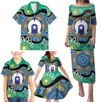 Torres Strait Islander Heal Country Personalised Family Matching Puletasi and Hawaiian Shirt