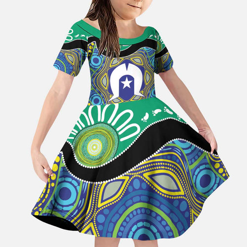 Torres Strait Islander Heal Country Personalised Family Matching Puletasi and Hawaiian Shirt