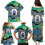 Torres Strait Islander Heal Country Personalised Family Matching Puletasi and Hawaiian Shirt