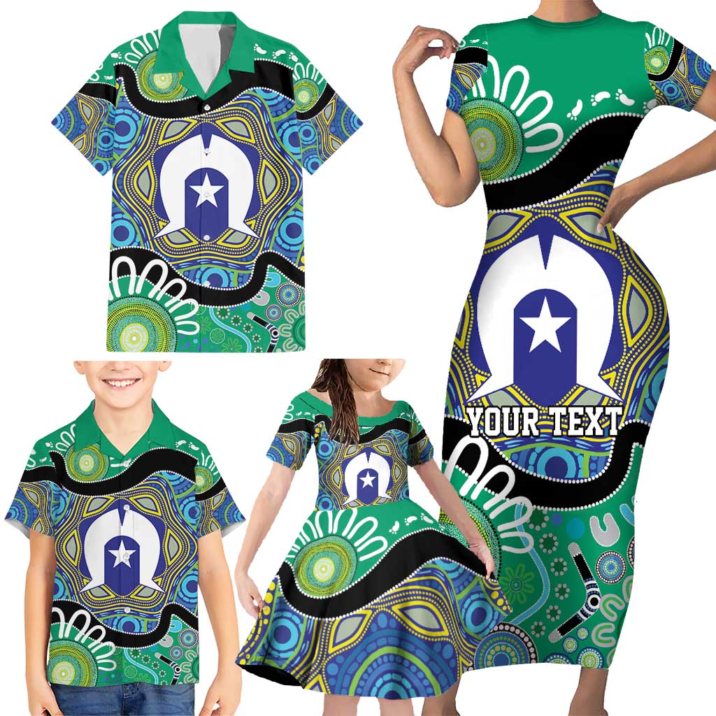Torres Strait Islander Heal Country Personalised Family Matching Short Sleeve Bodycon Dress and Hawaiian Shirt