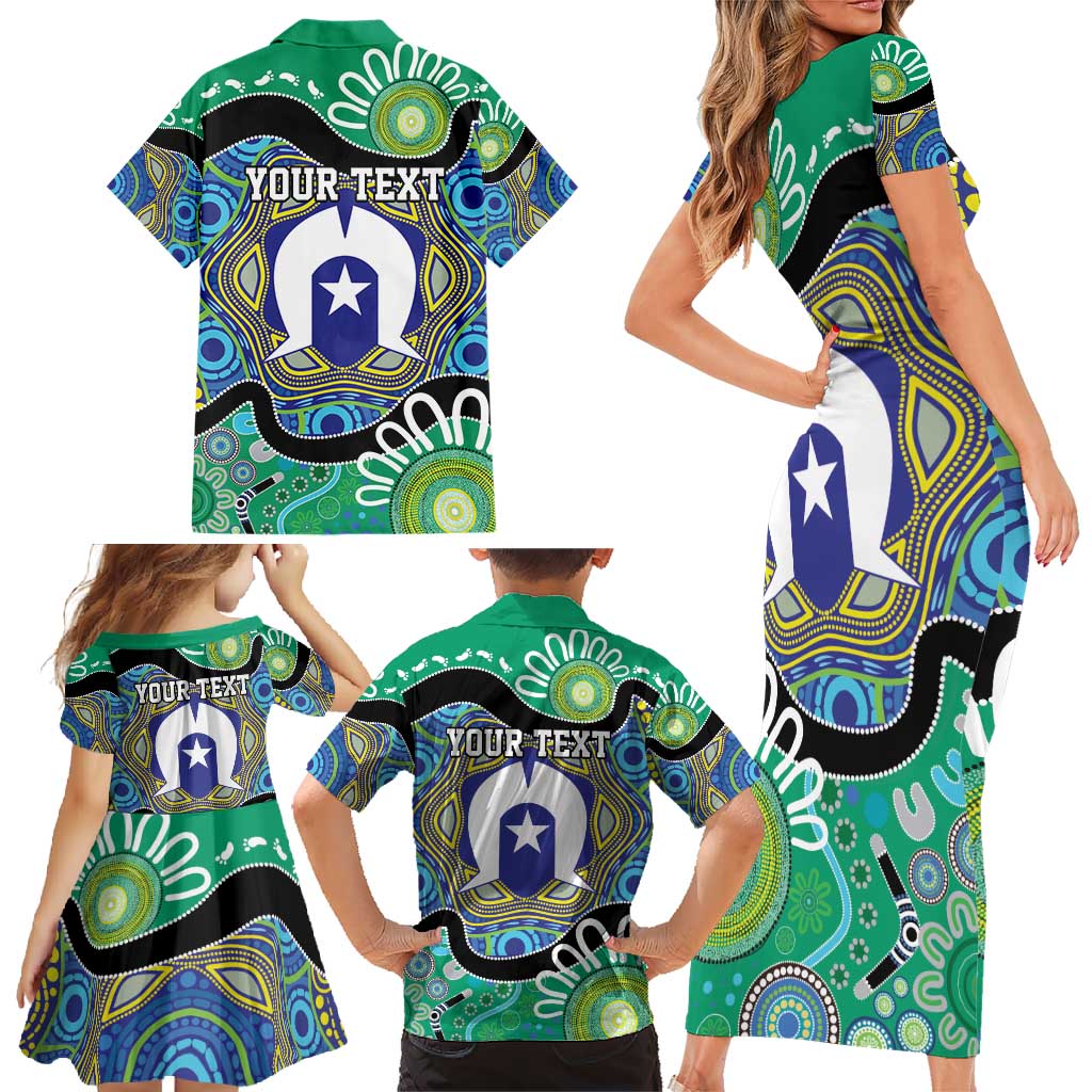 Torres Strait Islander Heal Country Personalised Family Matching Short Sleeve Bodycon Dress and Hawaiian Shirt