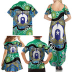 Torres Strait Islander Heal Country Personalised Family Matching Summer Maxi Dress and Hawaiian Shirt