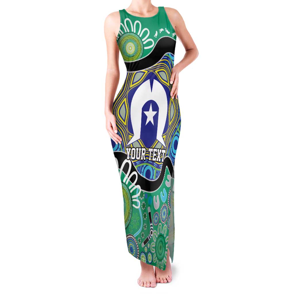 Torres Strait Islander Heal Country Personalised Family Matching Tank Maxi Dress and Hawaiian Shirt