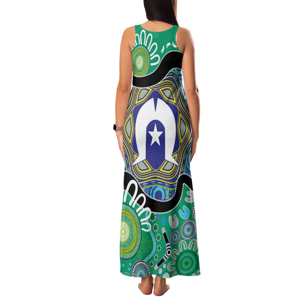 Torres Strait Islander Heal Country Personalised Family Matching Tank Maxi Dress and Hawaiian Shirt