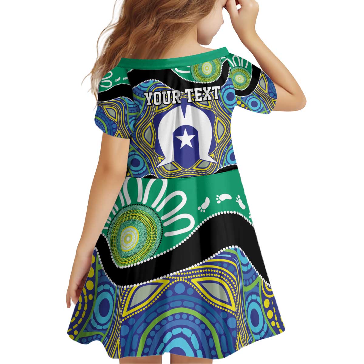 Torres Strait Islander Heal Country Personalised Kid Short Sleeve Dress