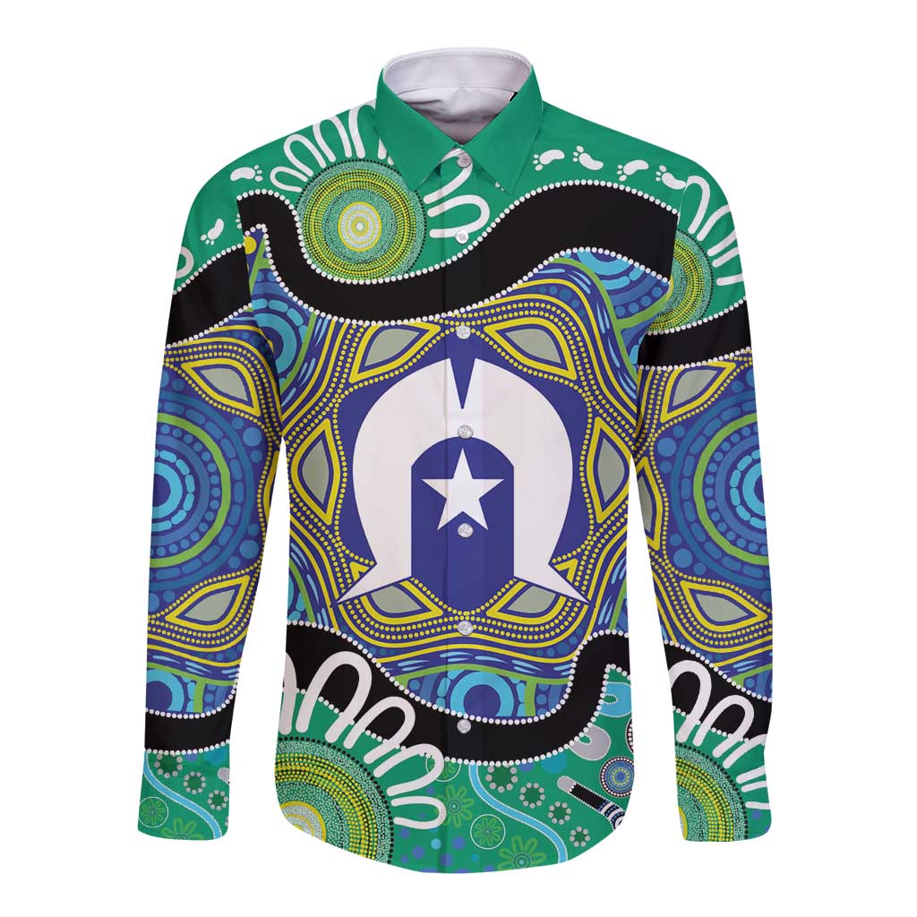 Torres Strait Islander Heal Country Personalised Long Sleeve Button Shirt