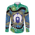 Torres Strait Islander Heal Country Personalised Long Sleeve Button Shirt