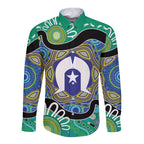 Torres Strait Islander Heal Country Personalised Long Sleeve Button Shirt