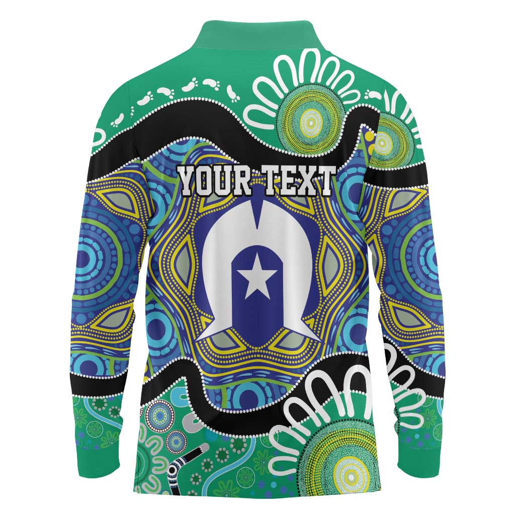 Torres Strait Islander Heal Country Personalised Long Sleeve Polo Shirt