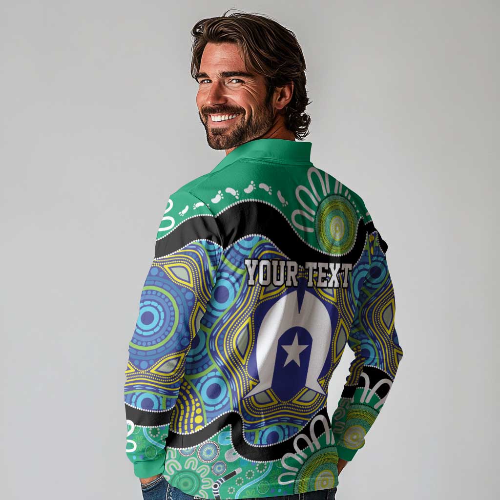 Torres Strait Islander Heal Country Personalised Long Sleeve Polo Shirt