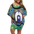 Torres Strait Islander Heal Country Personalised Off Shoulder Short Dress