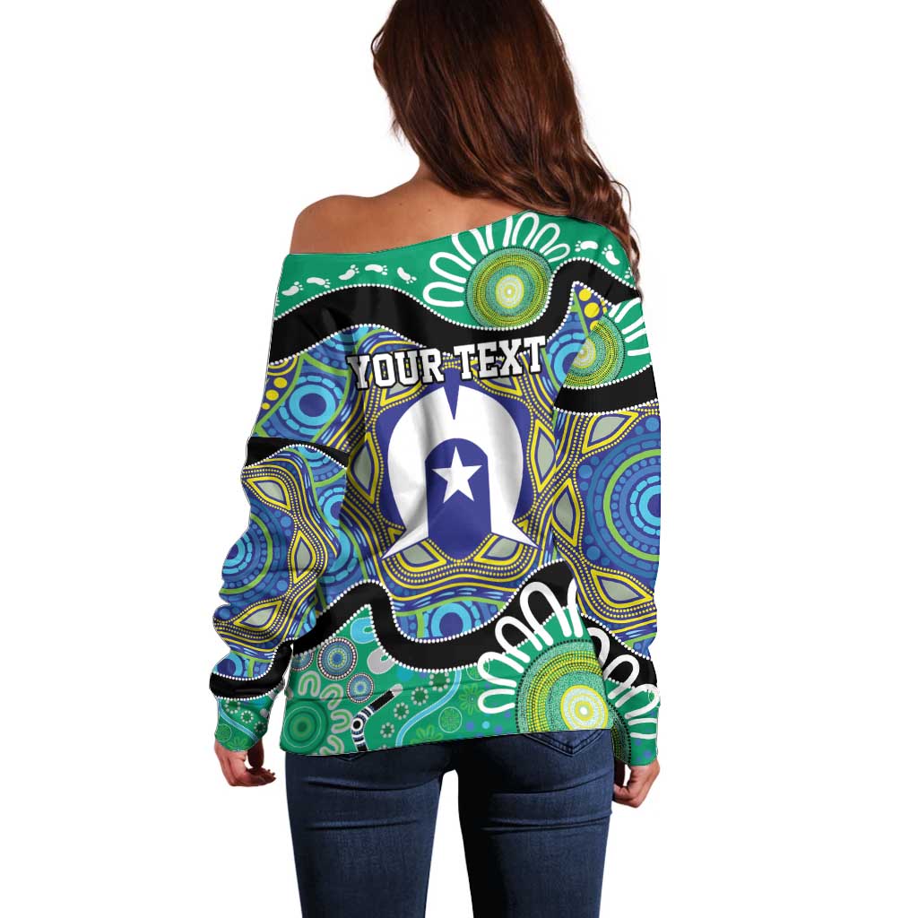 Torres Strait Islander Heal Country Personalised Off Shoulder Sweater