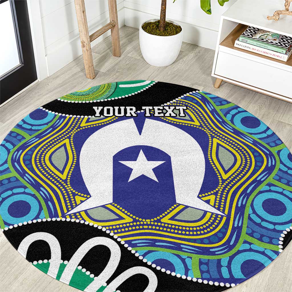 Torres Strait Islander Heal Country Personalised Round Carpet