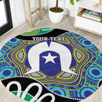Torres Strait Islander Heal Country Personalised Round Carpet