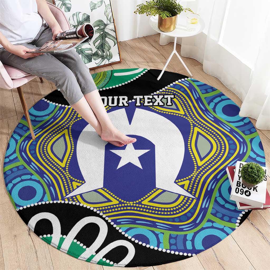 Torres Strait Islander Heal Country Personalised Round Carpet