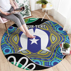 Torres Strait Islander Heal Country Personalised Round Carpet