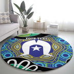 Torres Strait Islander Heal Country Personalised Round Carpet