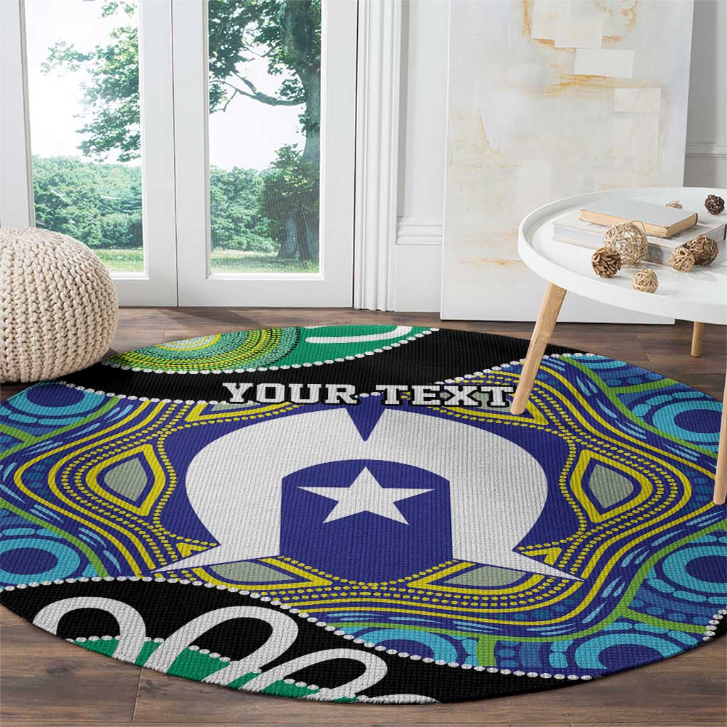 Torres Strait Islander Heal Country Personalised Round Carpet