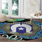 Torres Strait Islander Heal Country Personalised Round Carpet