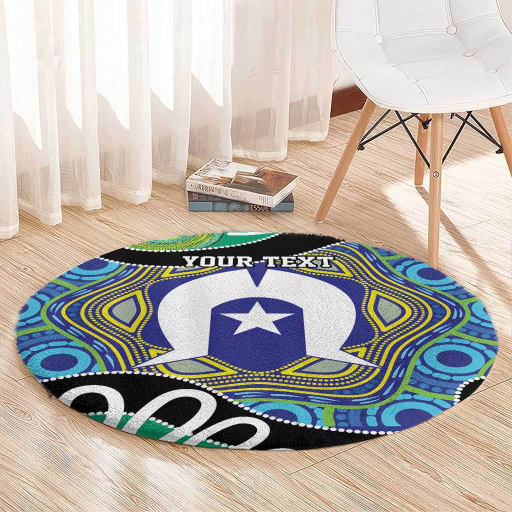 Torres Strait Islander Heal Country Personalised Round Carpet