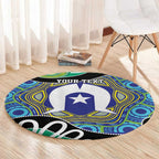 Torres Strait Islander Heal Country Personalised Round Carpet