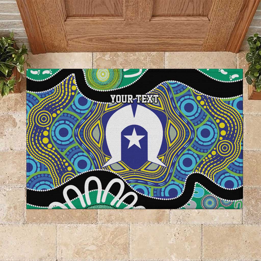 Torres Strait Islander Heal Country Personalised Rubber Doormat