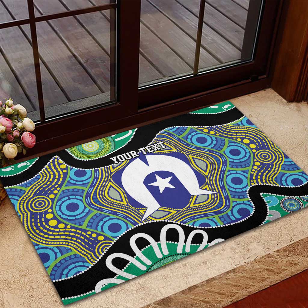 Torres Strait Islander Heal Country Personalised Rubber Doormat