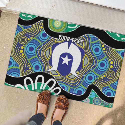 Torres Strait Islander Heal Country Personalised Rubber Doormat