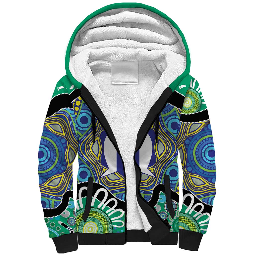 Torres Strait Islander Heal Country Personalised Sherpa Hoodie