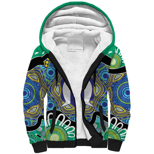 Torres Strait Islander Heal Country Personalised Sherpa Hoodie