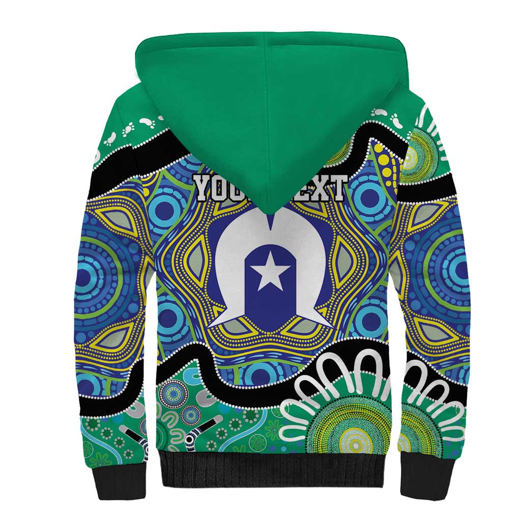 Torres Strait Islander Heal Country Personalised Sherpa Hoodie