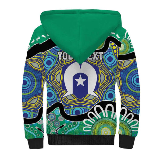 Torres Strait Islander Heal Country Personalised Sherpa Hoodie