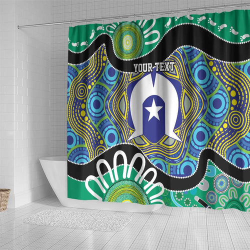 Torres Strait Islander Heal Country Personalised Shower Curtain