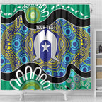 Torres Strait Islander Heal Country Personalised Shower Curtain