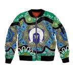 Torres Strait Islander Heal Country Personalised Sleeve Zip Bomber Jacket