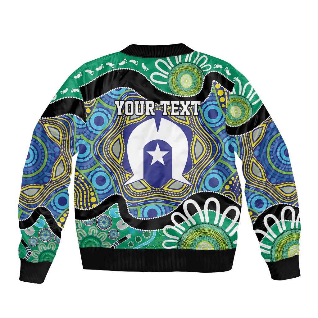 Torres Strait Islander Heal Country Personalised Sleeve Zip Bomber Jacket