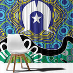 Torres Strait Islander Heal Country Personalised Window Curtain