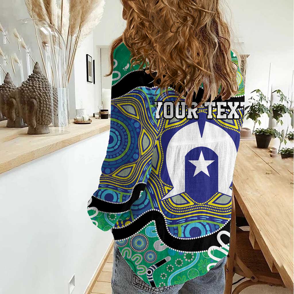 Torres Strait Islander Heal Country Personalised Women Casual Shirt