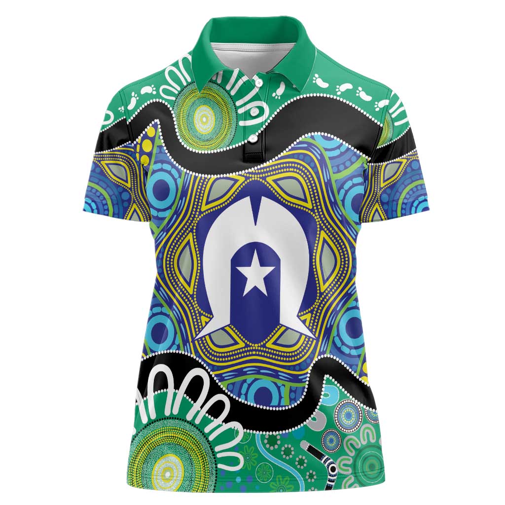 Torres Strait Islander Heal Country Personalised Women Polo Shirt