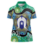 Torres Strait Islander Heal Country Personalised Women Polo Shirt