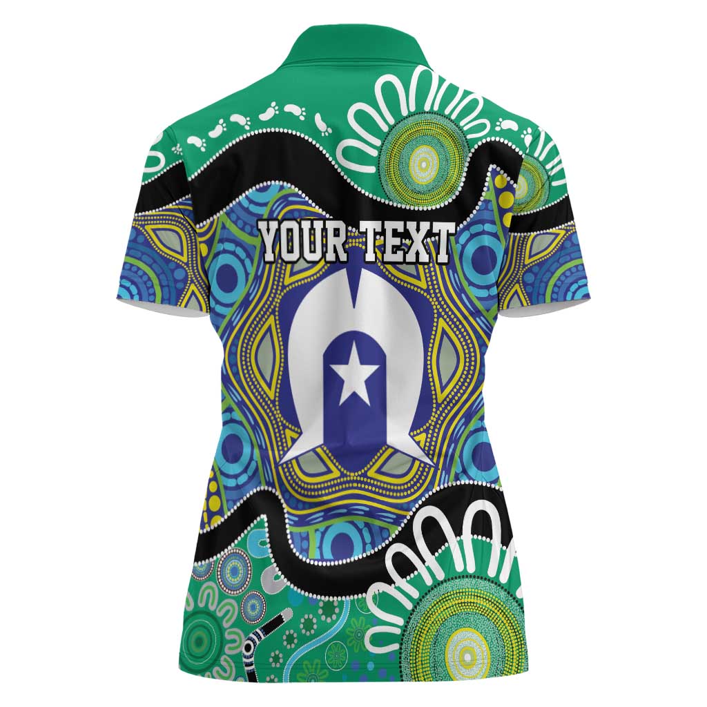 Torres Strait Islander Heal Country Personalised Women Polo Shirt