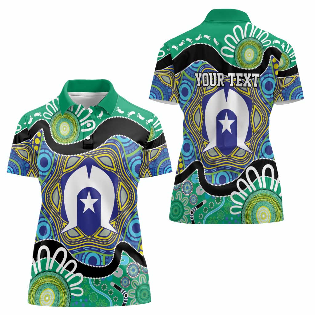Torres Strait Islander Heal Country Personalised Women Polo Shirt